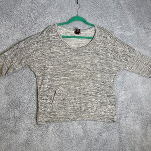 Juniper Blouse Top Womens XL Gray Half Sleeve Shirt